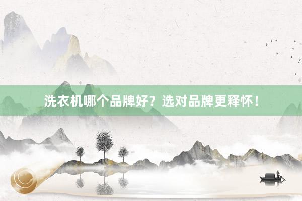 洗衣机哪个品牌好？选对品牌更释怀！